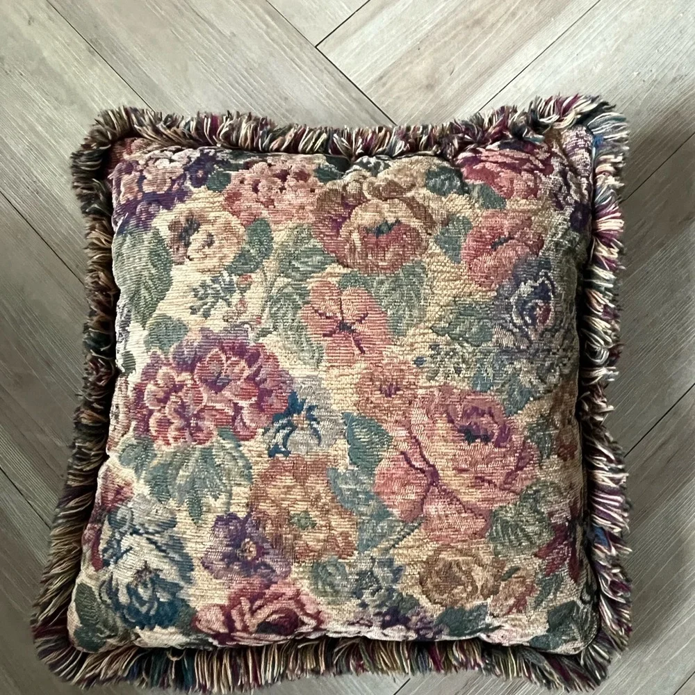 Pier 1 Imports Bellagio Floral Tapestry Throw Pillow 17